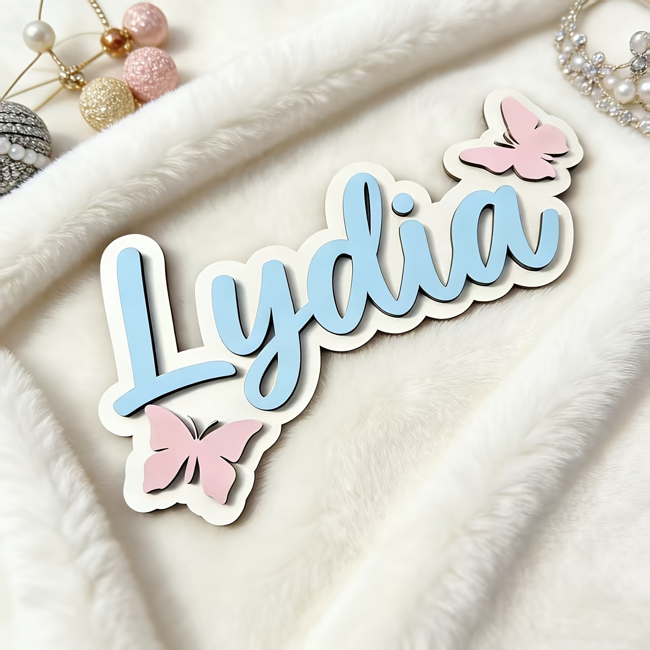 Baby Nursery Name Sign - Targa Personalizzata per Camera con Nome