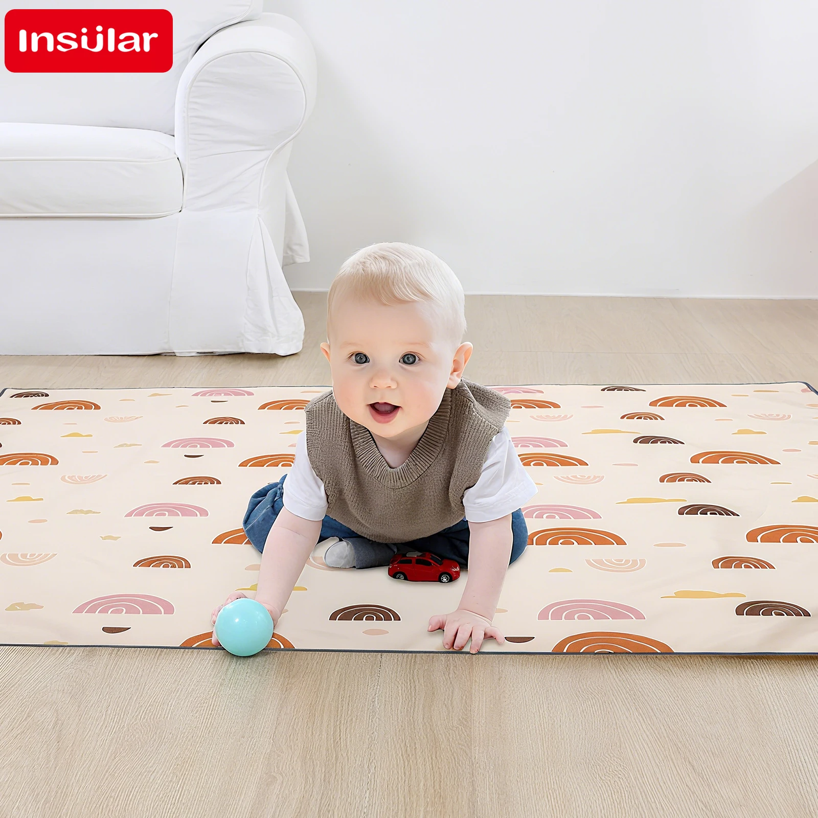 Baby Nursery Unisex - INSULAR Materasso educativo per bambini Pieghevole