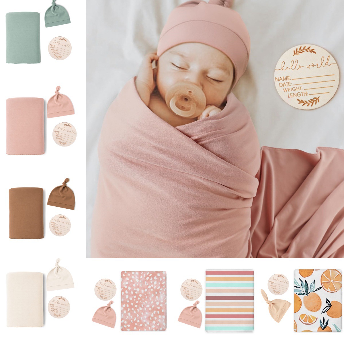 Baby Nursery Sets - Set di 3 Coperte Avvolgenti per