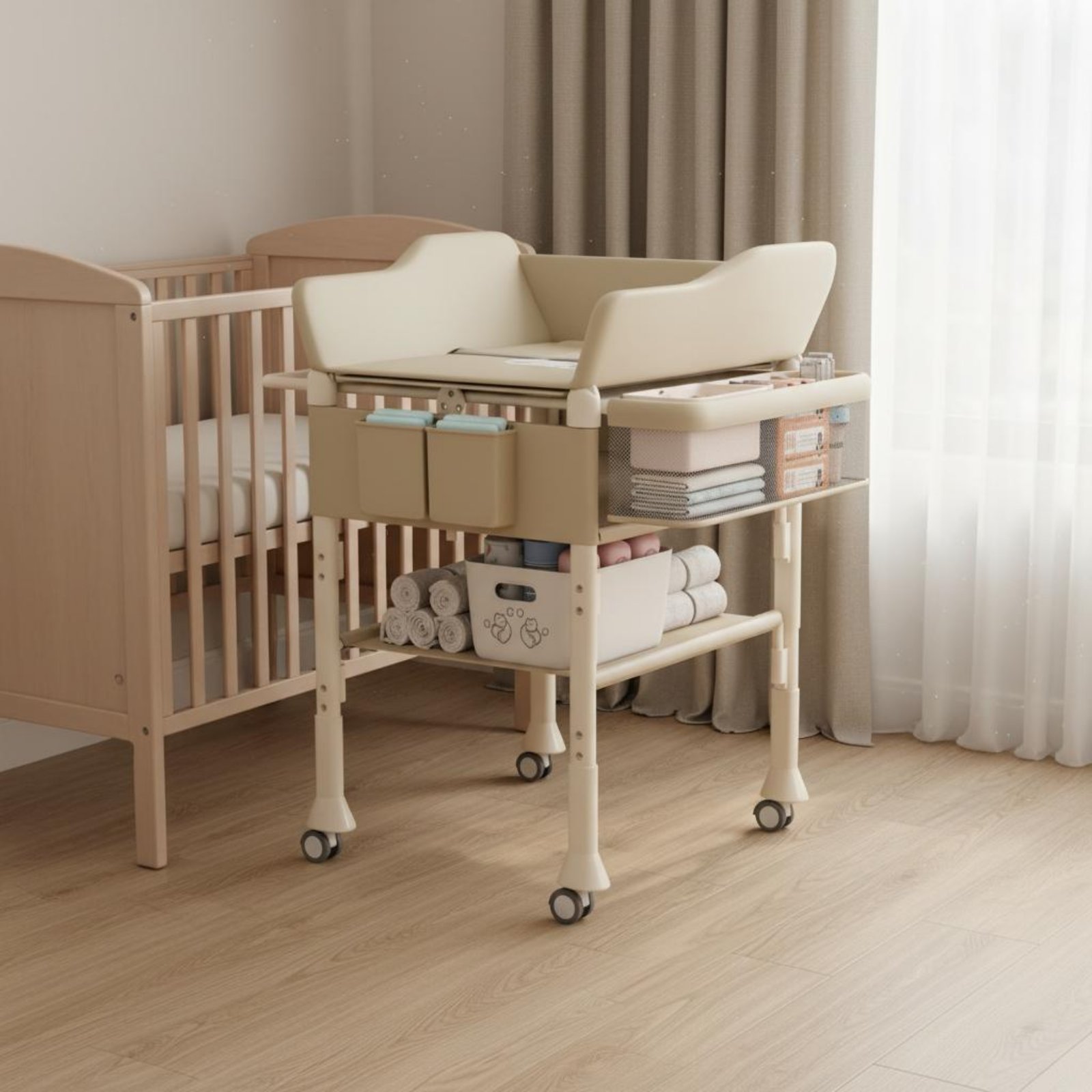 Baby Nursery Unisex - Combinazione Tavolo da Bagno e Fasciatoio