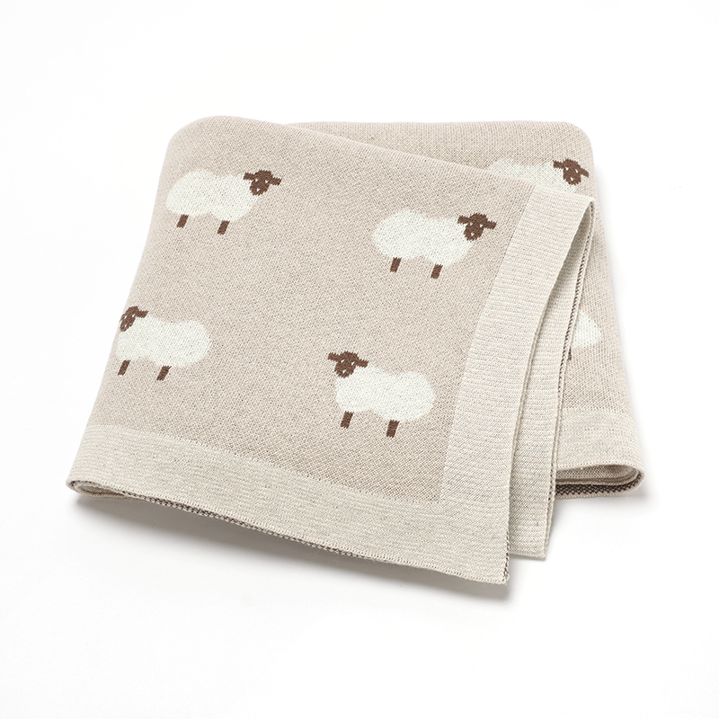 Swaddle Blanket Muslin - Cute Sheep Print mussola neonato ragazzi