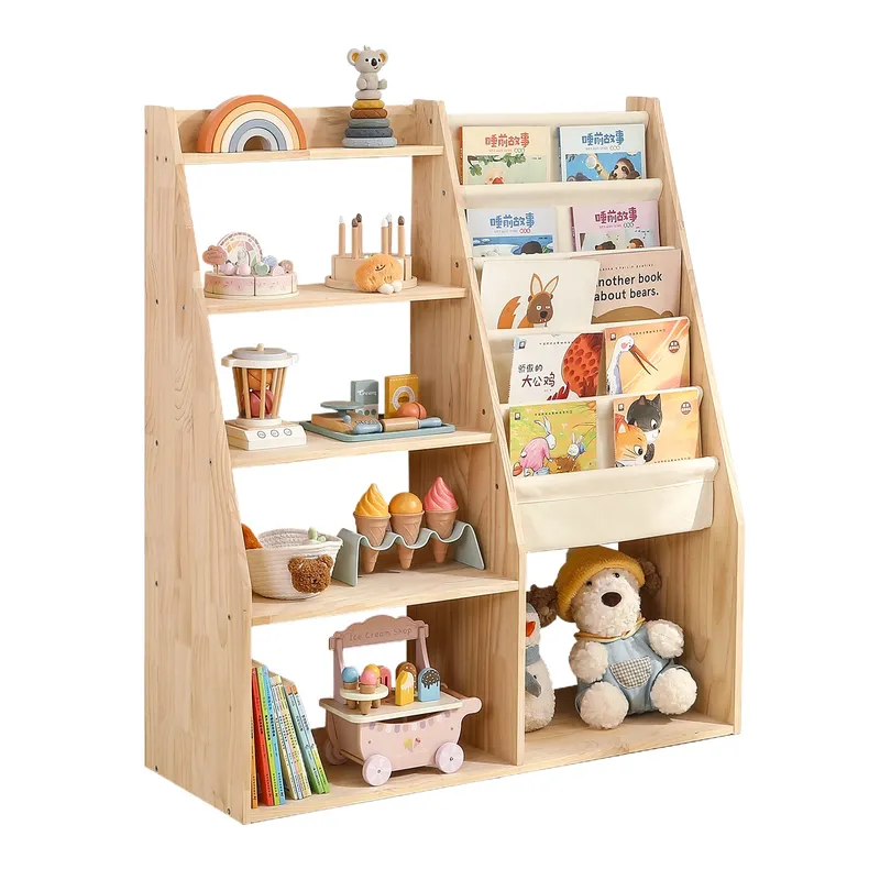 Baby Nursery Books - Scaffale 2-in-1 per Giocattoli e Libri