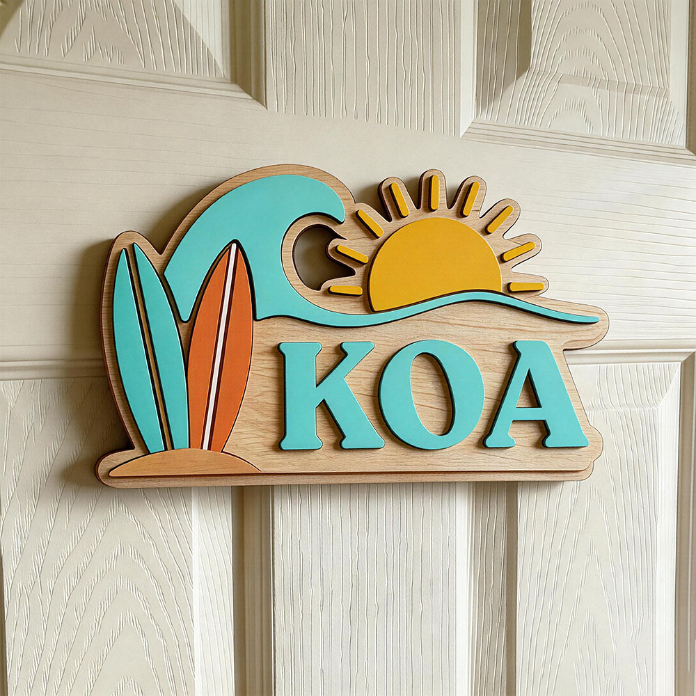 Baby Nursery Name Sign - Targa Personalizzata in Legno a Tema
