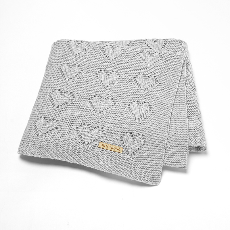 Baby Nursery Unisex - Coperte di cotone per bambini lavorate