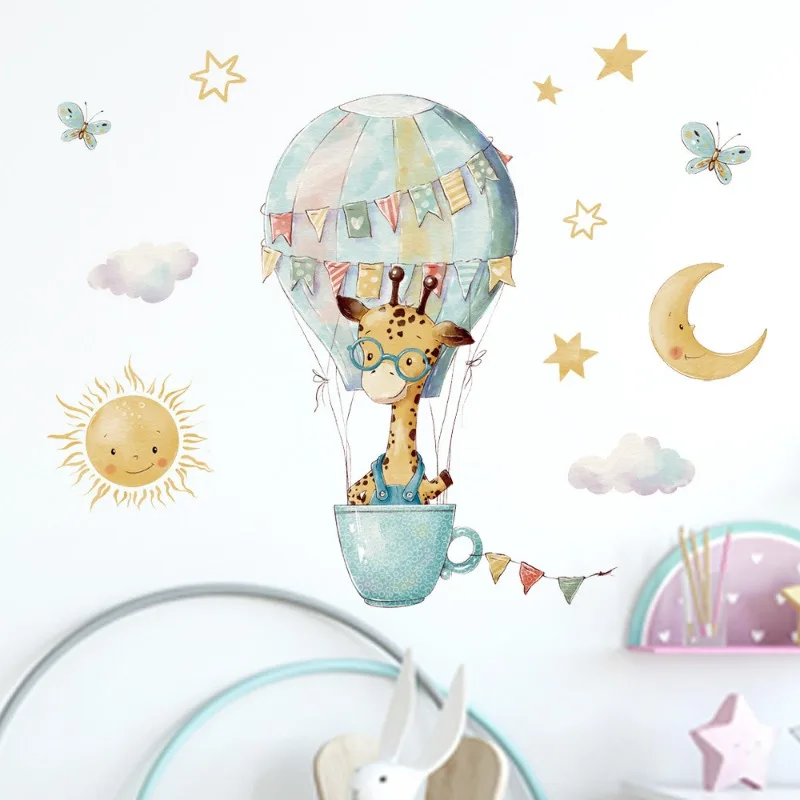 Adesivi murali con giraffa dei - Baby Nursery Wallpaper Girl recensione e prezzo