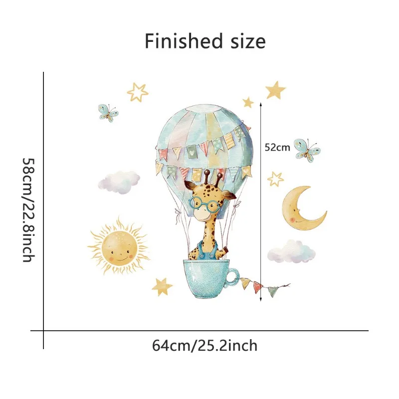 Adesivi murali con giraffa dei - Baby Nursery Wallpaper Girl recensione e prezzo