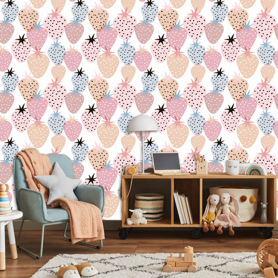 Carta da Parati con Motivo Fra - Baby Nursery Wallpaper Girl recensione e prezzo