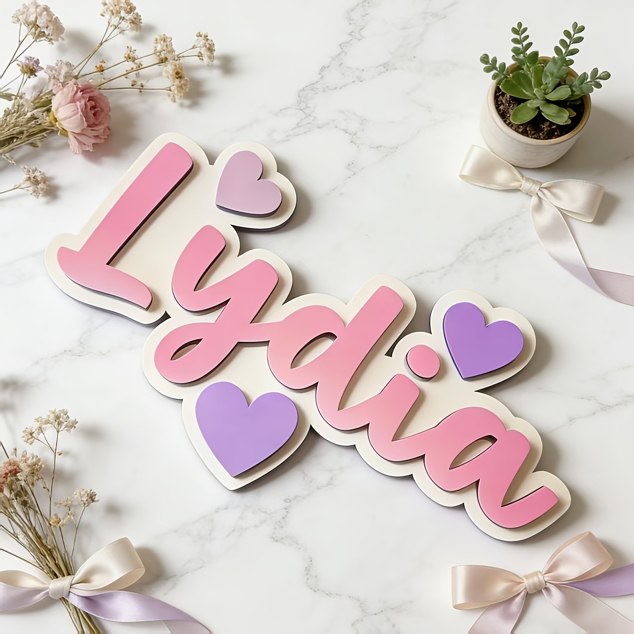 Targa Personalizzata a Cuore S - Baby Nursery Name Sign recensione e prezzo