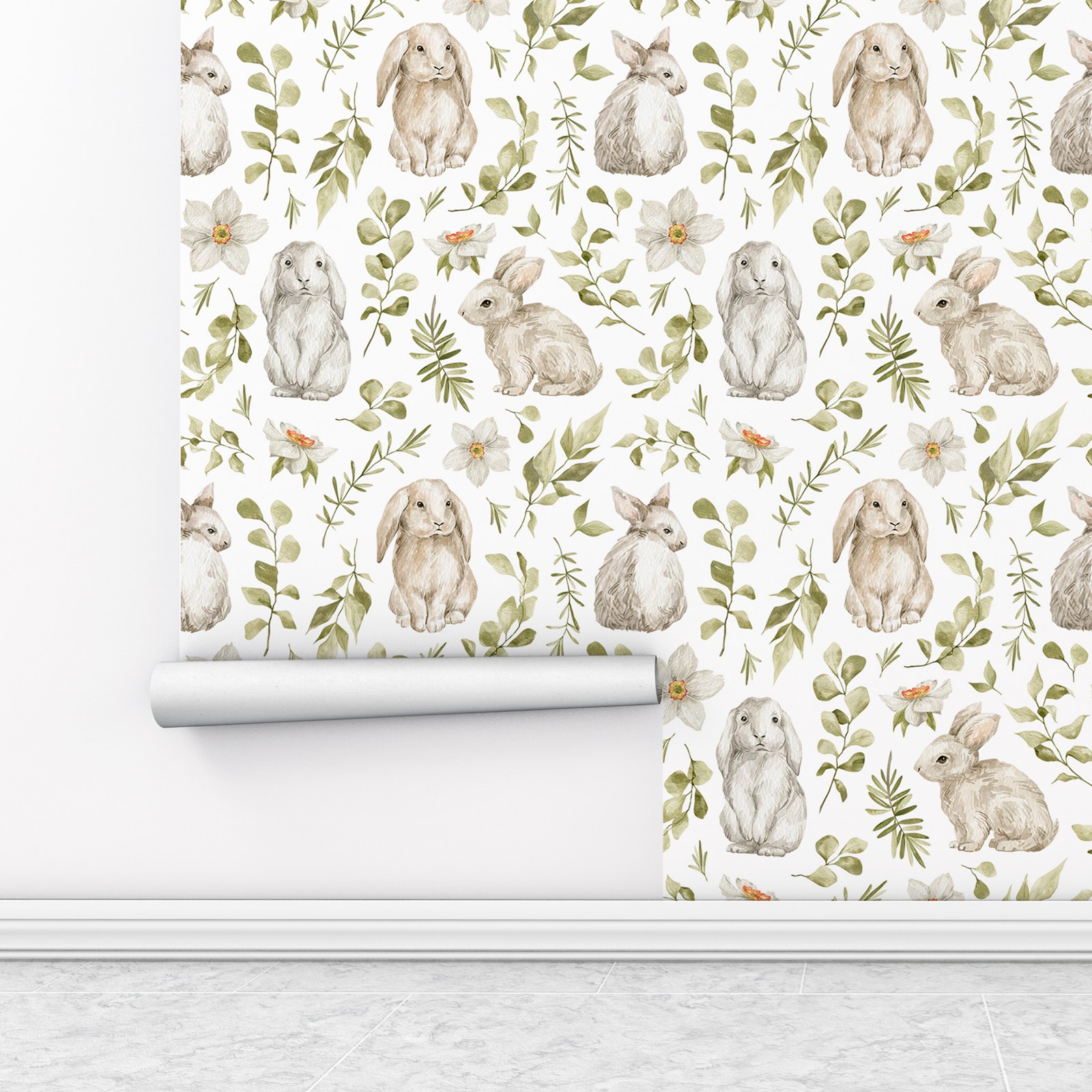 Carta da parati coniglietto Ca - Baby Nursery Wallpaper Girl recensione e prezzo
