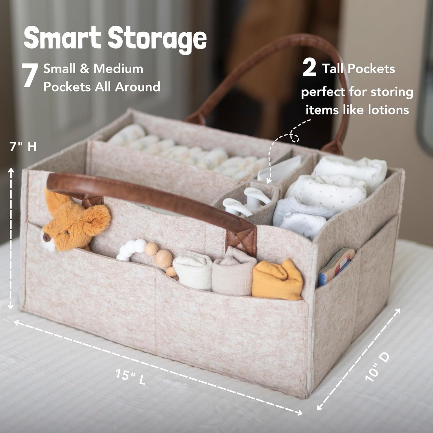Cesto portaoggetti in feltro p - Baby Nursery Unisex recensione e prezzo