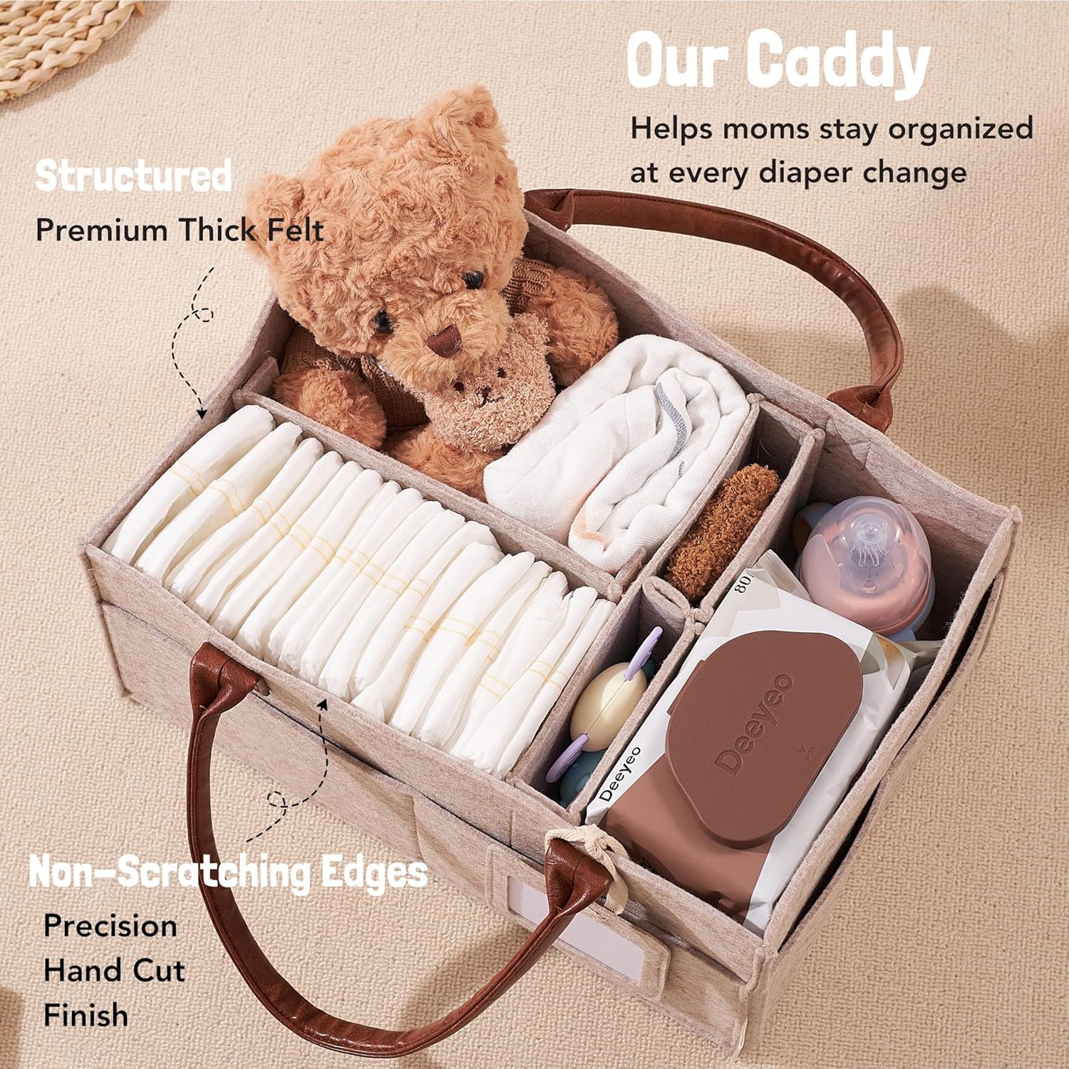 Cesto portaoggetti in feltro p - Baby Nursery Unisex recensione e prezzo
