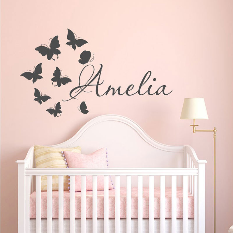 Nome personalizzato delle raga - Baby Nursery Wallpaper Girl recensione e prezzo