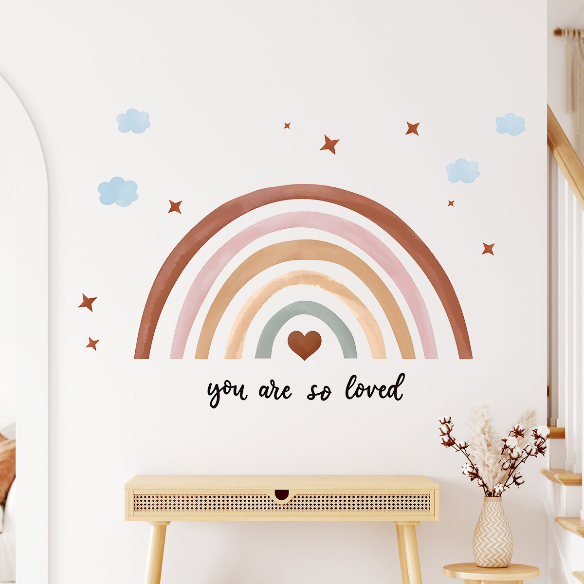 Adesivo da parete Boho Rainbow - Baby Nursery Wallpaper Girl recensione e prezzo