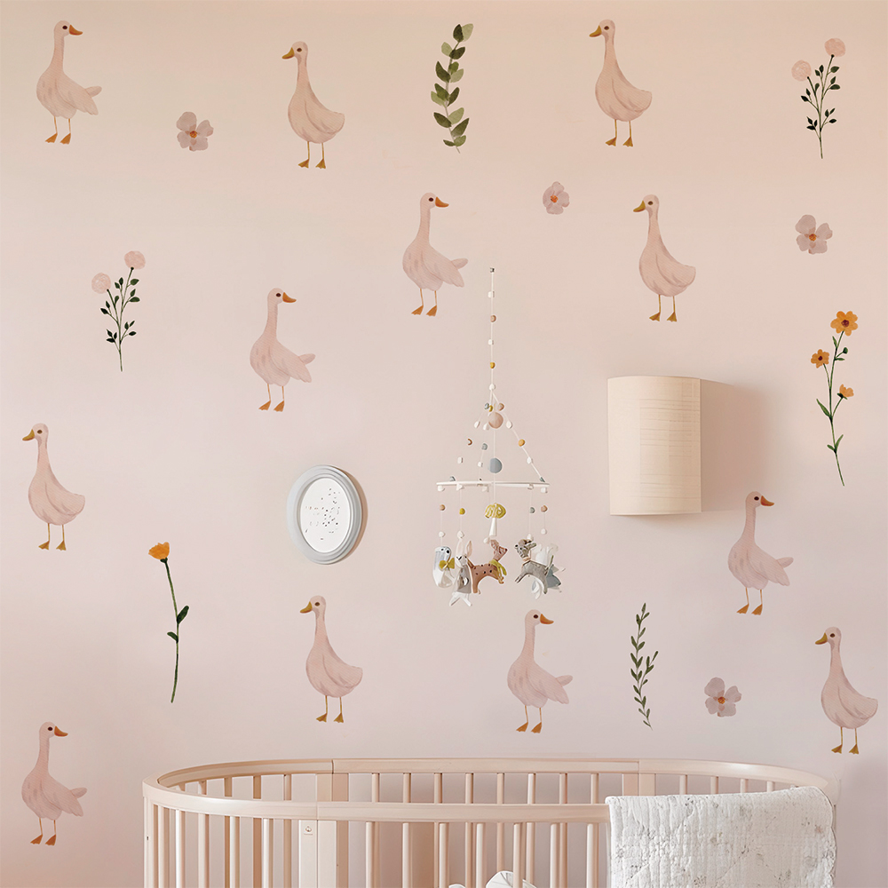 Simpatici oche Flora Set di ad - Baby Nursery Wall Mural recensione e prezzo
