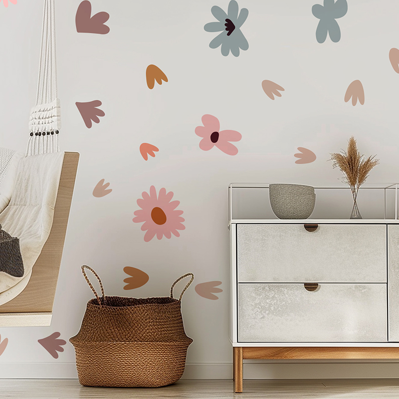 Adesivi murali fiori multicolo - Baby Nursery Wallpaper Girl recensione e prezzo