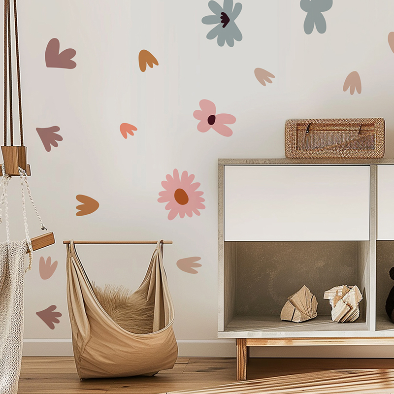 Adesivi murali fiori multicolo - Baby Nursery Wallpaper Girl recensione e prezzo